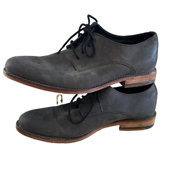 Men\'s Gordon Rush Gray Leather Cooper Dress Oxford Shoe Size 9.5 Sophisticated main image 4